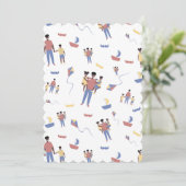 父の日のフラットグリーティングカード 招待状 (スタンド正面)