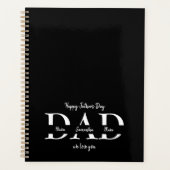 父の日のプランナー-カスタム子供の名前の付いた贈り物 プランナー手帳 (正面)