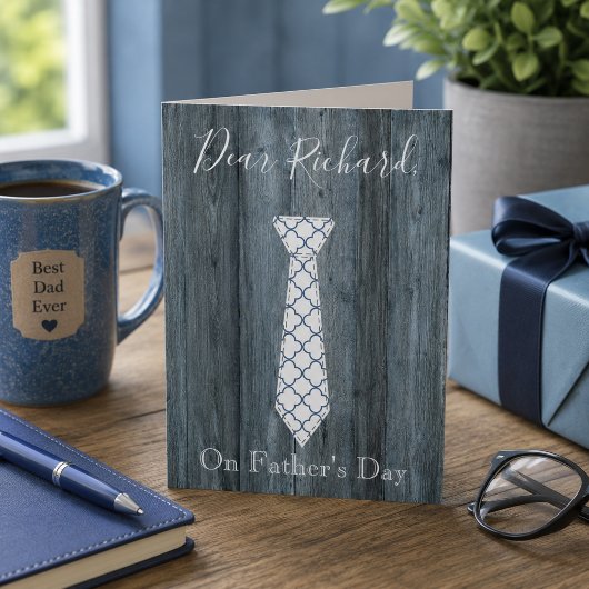 父の日のプレゼントに最適なネクタイのデザイン Dear Husband カード