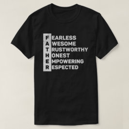 父の日のプレゼントに最適な「The Best Dad Ever」頭字語 Tシャツ