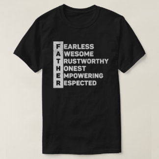 父の日のプレゼントに最適な「The Best Dad Ever」頭字語 Tシャツ