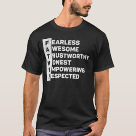 父の日のプレゼントに最適な「The Best Dad Ever」頭字語 Tシャツ