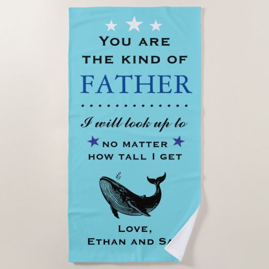 父の日のプレゼント / お父さんの誕生日ギフト ビーチタオル (正面)