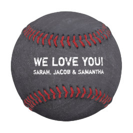 父の日のプレゼント お父さん 私たち愛してるよ チョークボードに刻んで 野球ボール