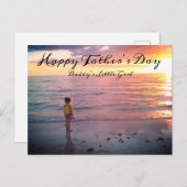 父の日のプレゼント ダディーのリトルガール オーダーメイド写真 ポストカード (正面/裏面)