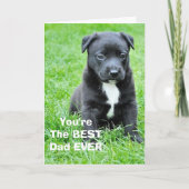 父の日のプレゼント ベストダッド うちの犬から カード (正面)