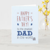父の日のプレゼント - 最高のパパ カード (黄色い花)