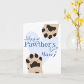 父の日のプレゼント - 犬好きのパパへのユーモア カード (黄色い花)