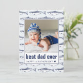父の日のベストダッドエバー魚パターン平 シーズンカード (スタンド正面)