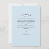 父の日のベストダッドエバー魚パターン平 シーズンカード (裏面)