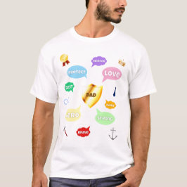 父の日のベストダッド ワードクラウド キング クラウン ラブ Tシャツ