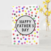 父の日のペットパパ足跡 カード (黄色い花)