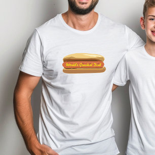 父の日のホットドッグのTシャツの世界ですばらしいパパ Tシャツ
