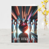 父の日のボウリングストライク カード (黄色い花)