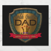 父の日のボトルラベル |世界で最も偉大なパパ ビールラベル (シングルラベル)