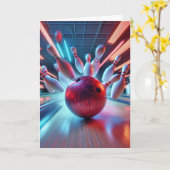 父の日のボーリングストライキ カード (黄色い花)