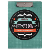 父の日のポスターと水玉模様&ブラックラベル クリップボード (正面)
