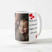 父の日のマグカップとカスタムパパ写真 – ギフト コーヒーマグカップ (正面右)