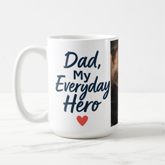 父の日のマグカップとカスタムパパ写真 – ギフト コーヒーマグカップ (左)