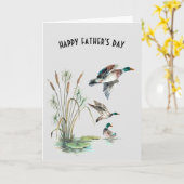 父の日のマラルド・ダックス カード (黄色い花)