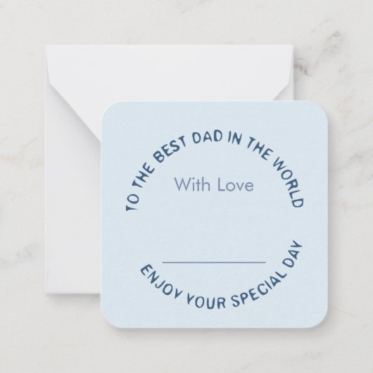 父の日のメモカード ノートカード (裏面)