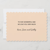 父の日のモダン ミニマル フォト カード (裏面)