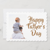 父の日のモダン ミニマル フォト カード (正面)