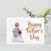 父の日のモダン ミニマル フォト カード (スタンド正面)
