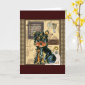 父の日のヨーキ― カード (黄色い花)