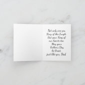 父の日のライオンの顔のカード カード (内部)