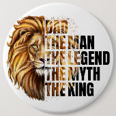 父の日のライオン 缶バッジ (正面)