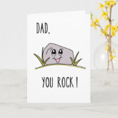 父の日のロックカード カード (黄色い花)