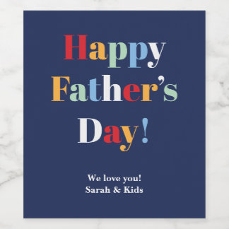 父の日のワインラパーソナライズされたベル ワインラベル