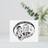 父の日のヴィンテージの郵便はがき ポストカード (スタンド正面)