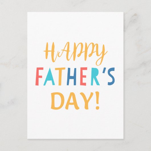 父の日のヴィンテージはがき。 ポストカード (正面)