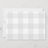 父の日のヴィンテージトラックグレーバッファローチェック 招待状 (裏面)