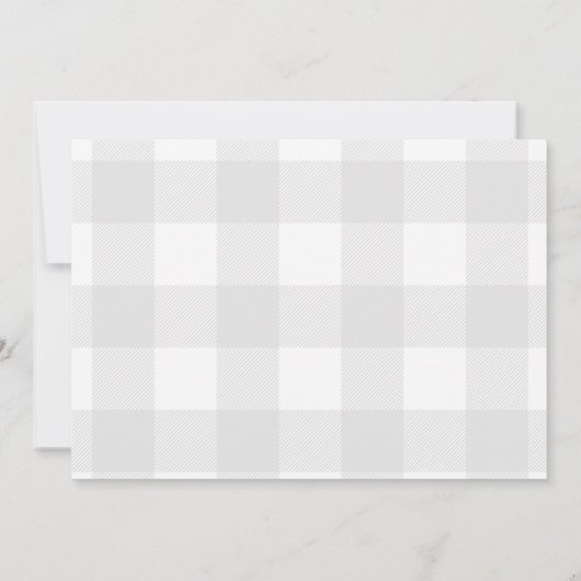 父の日のヴィンテージトラックグレーバッファローチェック 招待状 (裏面)