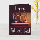 父の日のヴィンテージ喫煙管 カード (黄色い花)