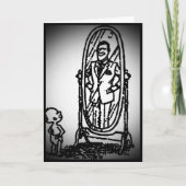 父の日のヴィンテージ息子の鏡 カード (正面)