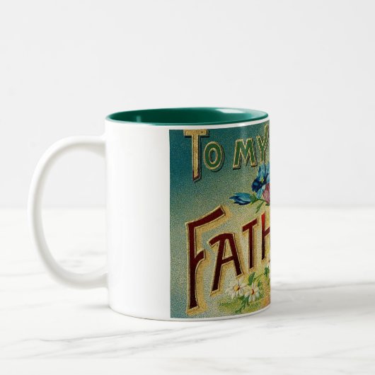 父の日のヴィンテージ 私の大切な父 ツートーンマグカップ (左)