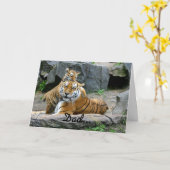 父の日の上のトラ カード (黄色い花)