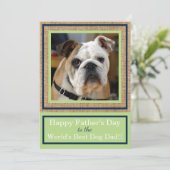 父の日の世界で最も最高のな犬のパパのカスタムの写真 カード (スタンド正面)