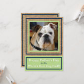 父の日の世界で最も最高のな犬のパパのカスタムの写真 カード (正面/裏面インサイチュ)