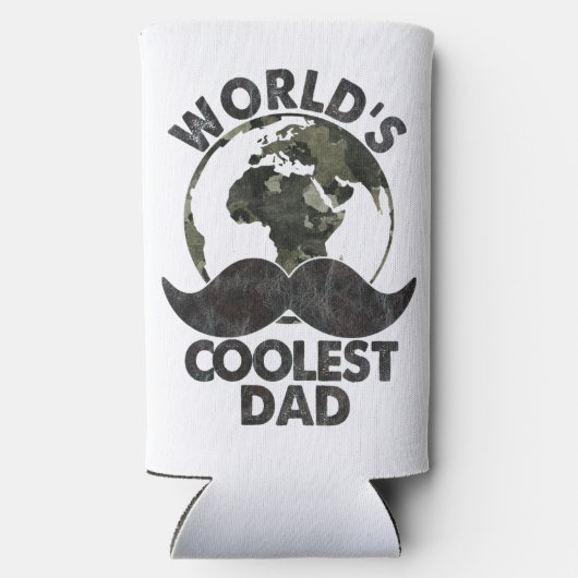 父の日の世界のクールパパ スリム缶クーラー (裏面)