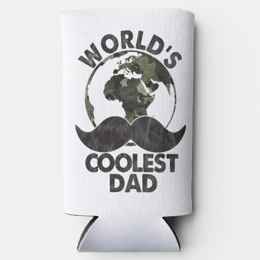 父の日の世界のクールパパ スリム缶クーラー (正面)