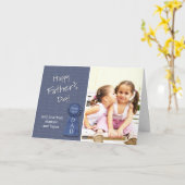 父の日の世界の最高のパパの写真と名前カスタム。 カード (黄色い花)