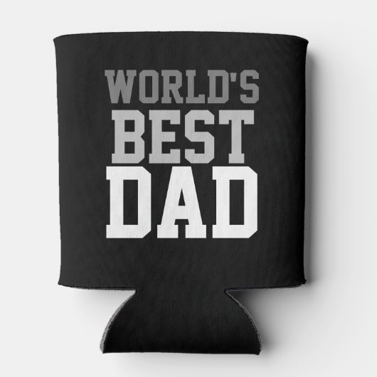 父の日の世界の最高のパパブラック 缶クーラー (裏面)