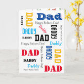 父の日の世界の最高のパパ文字カスタムカード カード (黄色い花)