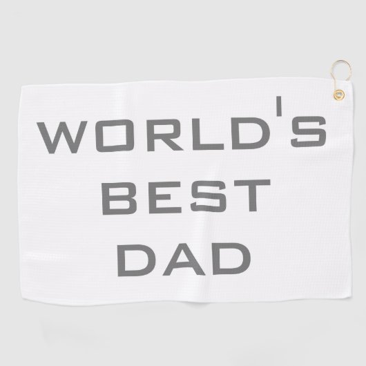 父の日の世界の最高のパパ ゴルフタオル (横)