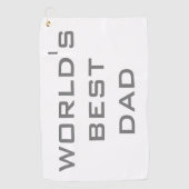 父の日の世界の最高のパパ ゴルフタオル (正面)